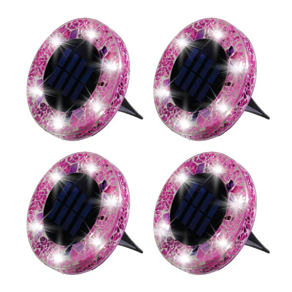 ✨ EDITORS' PICK: 50% OFF丨🌙 Solar Mosaic Disk Garden Lights