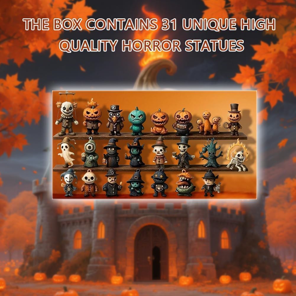 🔥LAST DAY 50% OFF - 🎃31 Nights of Fright – Halloween Countdown Box with Figurines💯