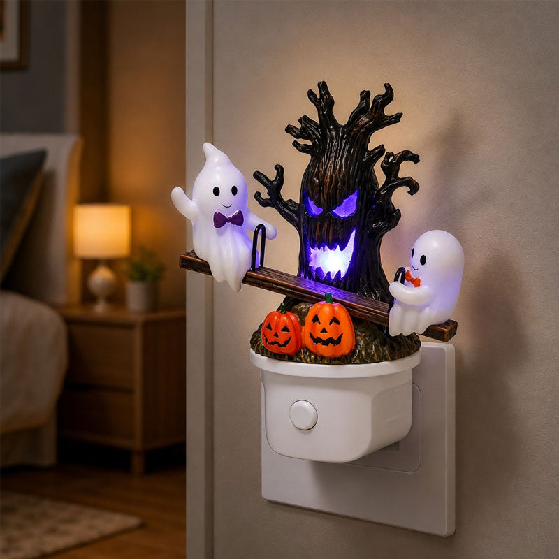 Spooky Cute See-Saw Ghost Glowing Night Light 🎃👻