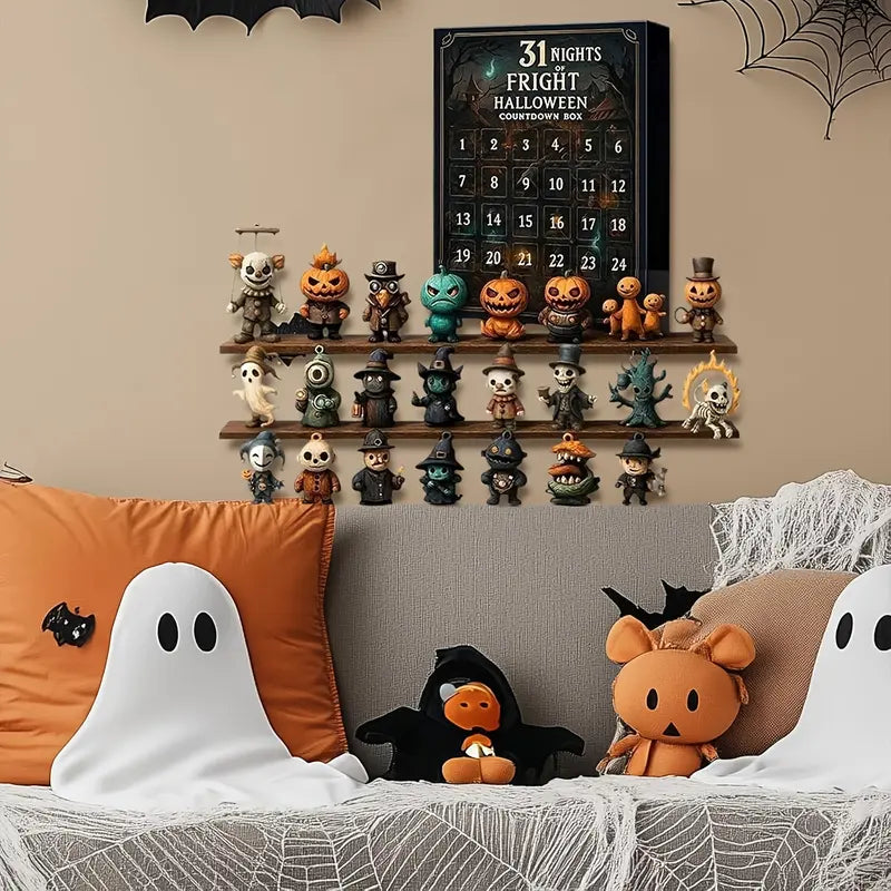 🔥LAST DAY 50% OFF - 🎃31 Nights of Fright – Halloween Countdown Box with Figurines💯