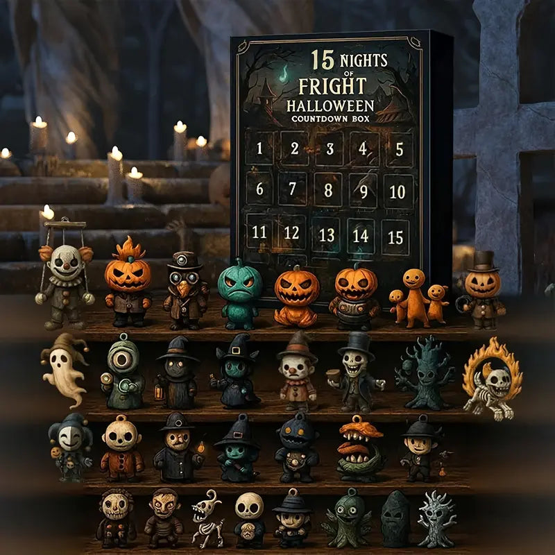 🔥LAST DAY 50% OFF - 🎃31 Nights of Fright – Halloween Countdown Box with Figurines💯