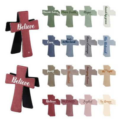 🔥LAST DAY 50% OFF -📖12 Pcs Magnetic Cross Bookmarks Gifts for Bible Study, Readers, Teachers, Students🌸✝️