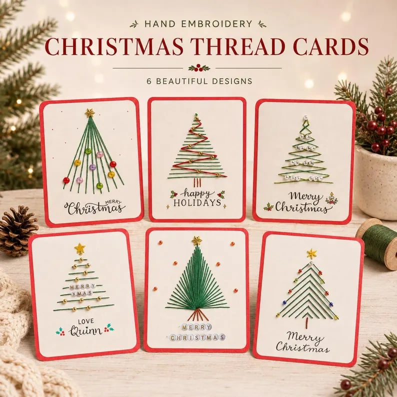 🎄🧵Christmas String Art Greeting Card DIY Kit