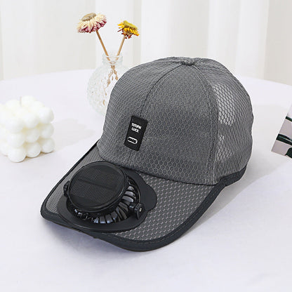 ☀️ Ultimate 2-in-1 Solar Fan Baseball Cap: Ice-Cool Breeze & Breathable Sun Shield! 🍃