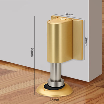 🚪 Drill-free zinc alloy windproof double-magnet invisible silent door stop