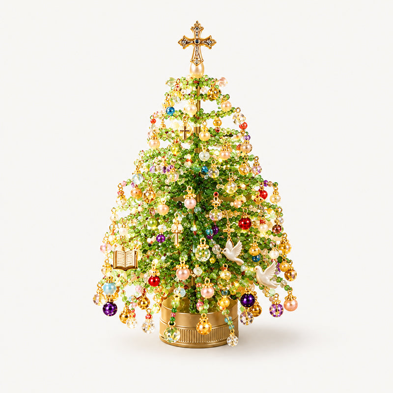 ⏳ Limited Time Offer — 50% OFF Today!🎄 Handmade Elegant Beaded Mini Christmas Tree