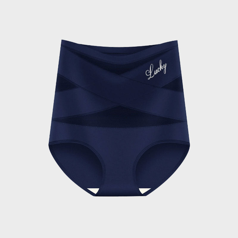 🌸Last Day-Buy 1 Get 3 Packs✨Plus-Size High-Waist Cross Tummy Control Panties