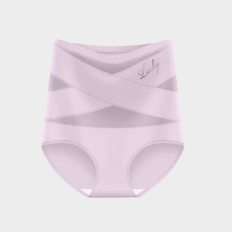 🌸Last Day-Buy 1 Get 3 Packs✨Plus-Size High-Waist Cross Tummy Control Panties