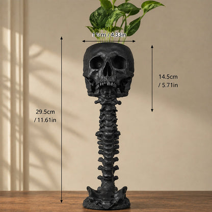 💀Gothic Skull Planter And Skeleton Vase Spooky Home Decor