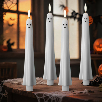 🎃👻 Remote controlled ghost light with 3D flaming wick 👻🎃