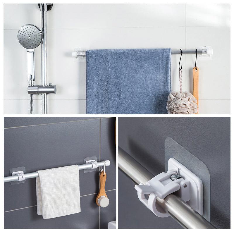 Drill-Free, Adjustable & Sturdy!💡Nail-Free Adjustable Curtain Rod Bracket (1 Pairs )