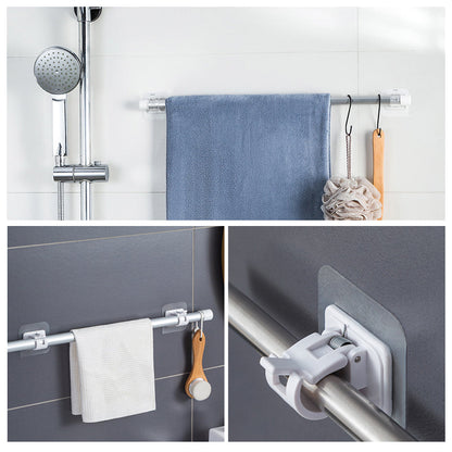 Drill-Free, Adjustable & Sturdy!💡Nail-Free Adjustable Curtain Rod Bracket (1 Pairs )