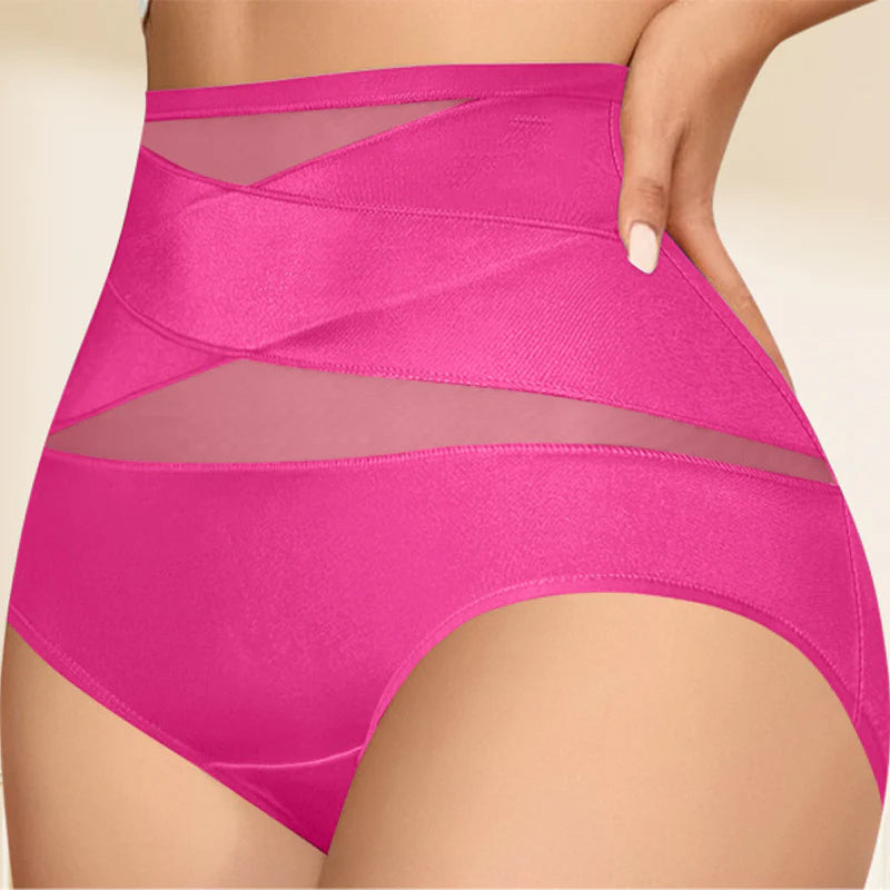 🌸Last Day-Buy 1 Get 3 Packs✨Plus-Size High-Waist Cross Tummy Control Panties