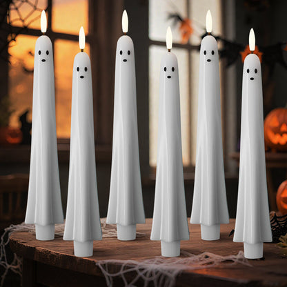 🎃👻 Remote controlled ghost light with 3D flaming wick 👻🎃