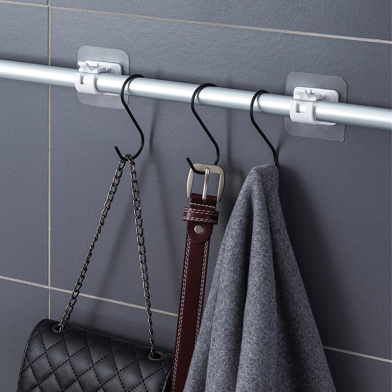 Drill-Free, Adjustable & Sturdy!💡Nail-Free Adjustable Curtain Rod Bracket (1 Pairs )