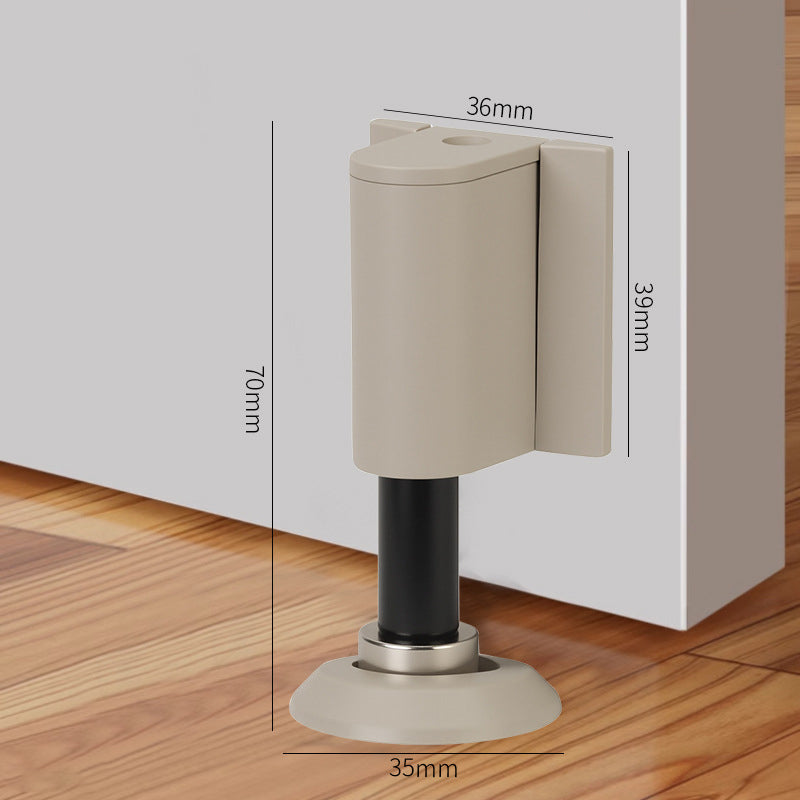 🚪 Drill-free zinc alloy windproof double-magnet invisible silent door stop