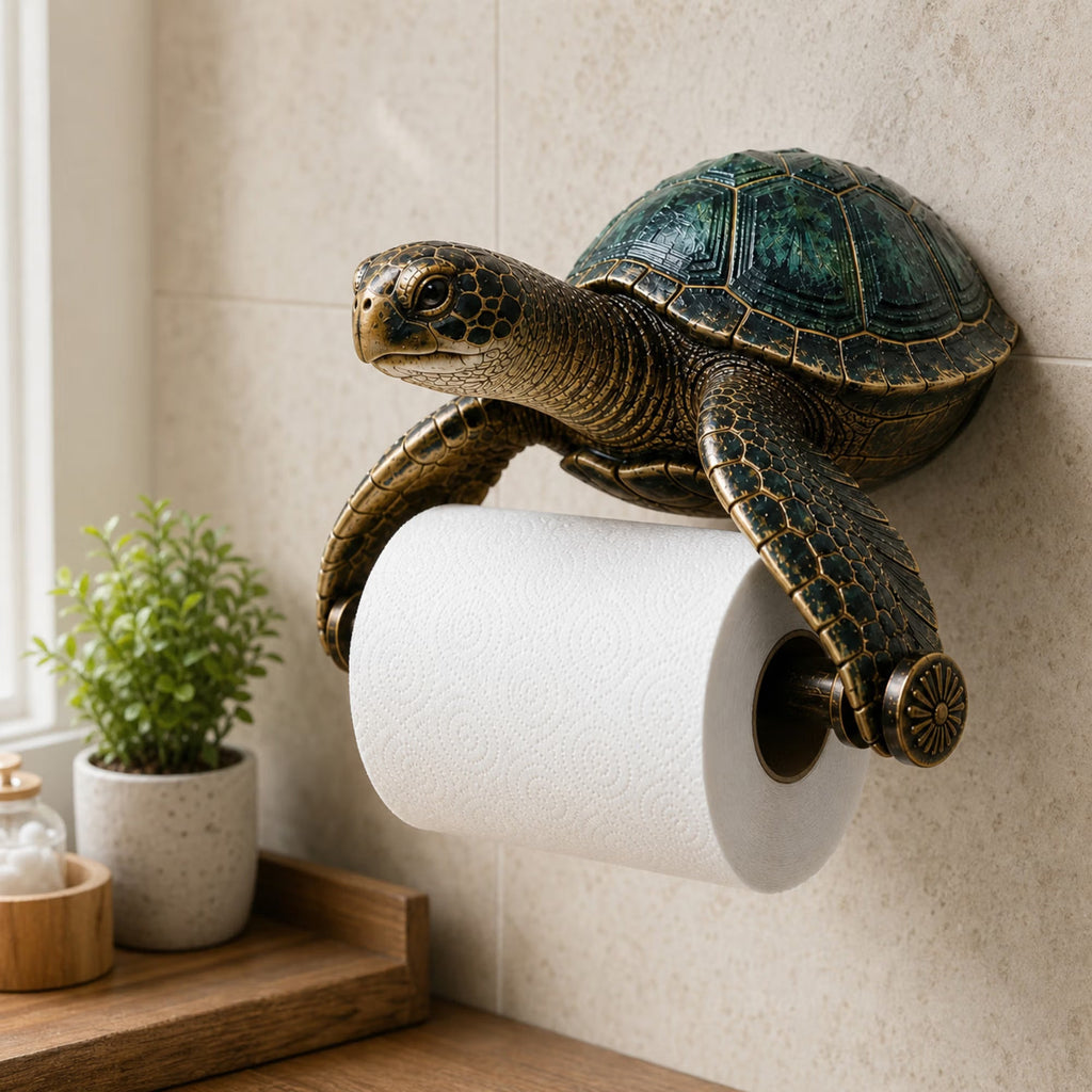 🌊 Ocean Guardian Toilet Paper Holder with Turtle/Shark/Octopus Design