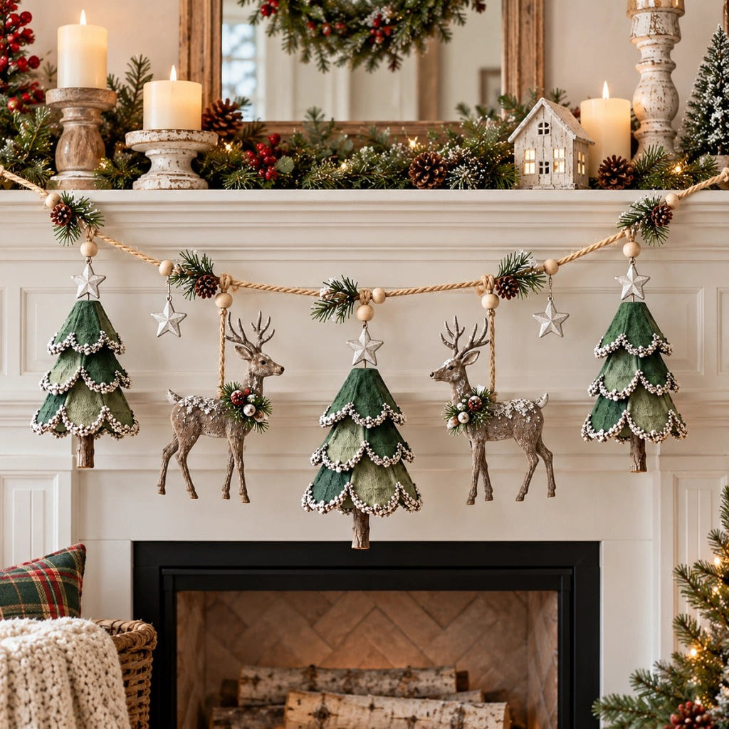 🔥LAST DAY 49% OFF ✨ Enchanted Lighted Woodland Christmas Garland