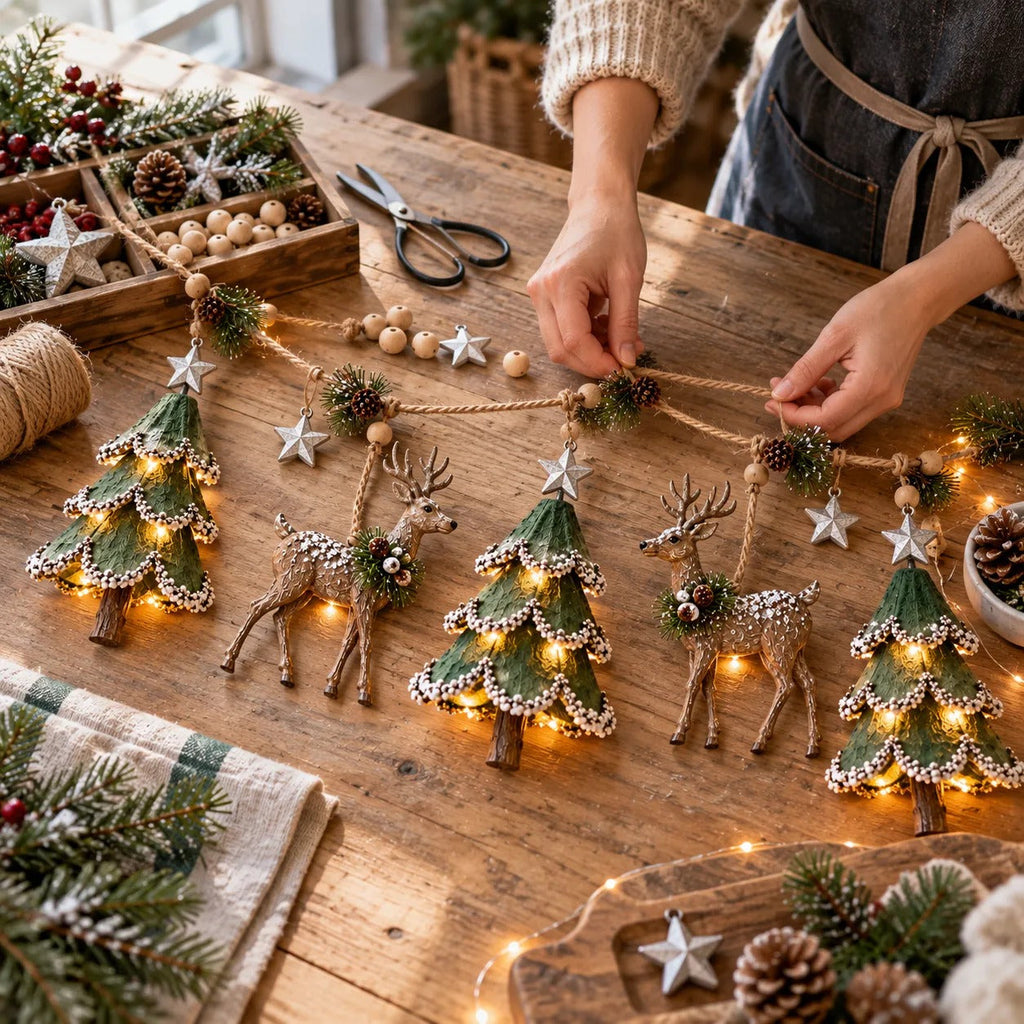 🔥LAST DAY 49% OFF ✨ Enchanted Lighted Woodland Christmas Garland