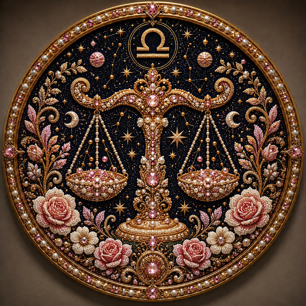 12 Zodiac Signs Diamond Pearl Art Kit – Celestial DIY Wall Decoration✨