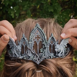 🖤👑 Gothic Gargoyle Cathedral Crown Hair Accessory