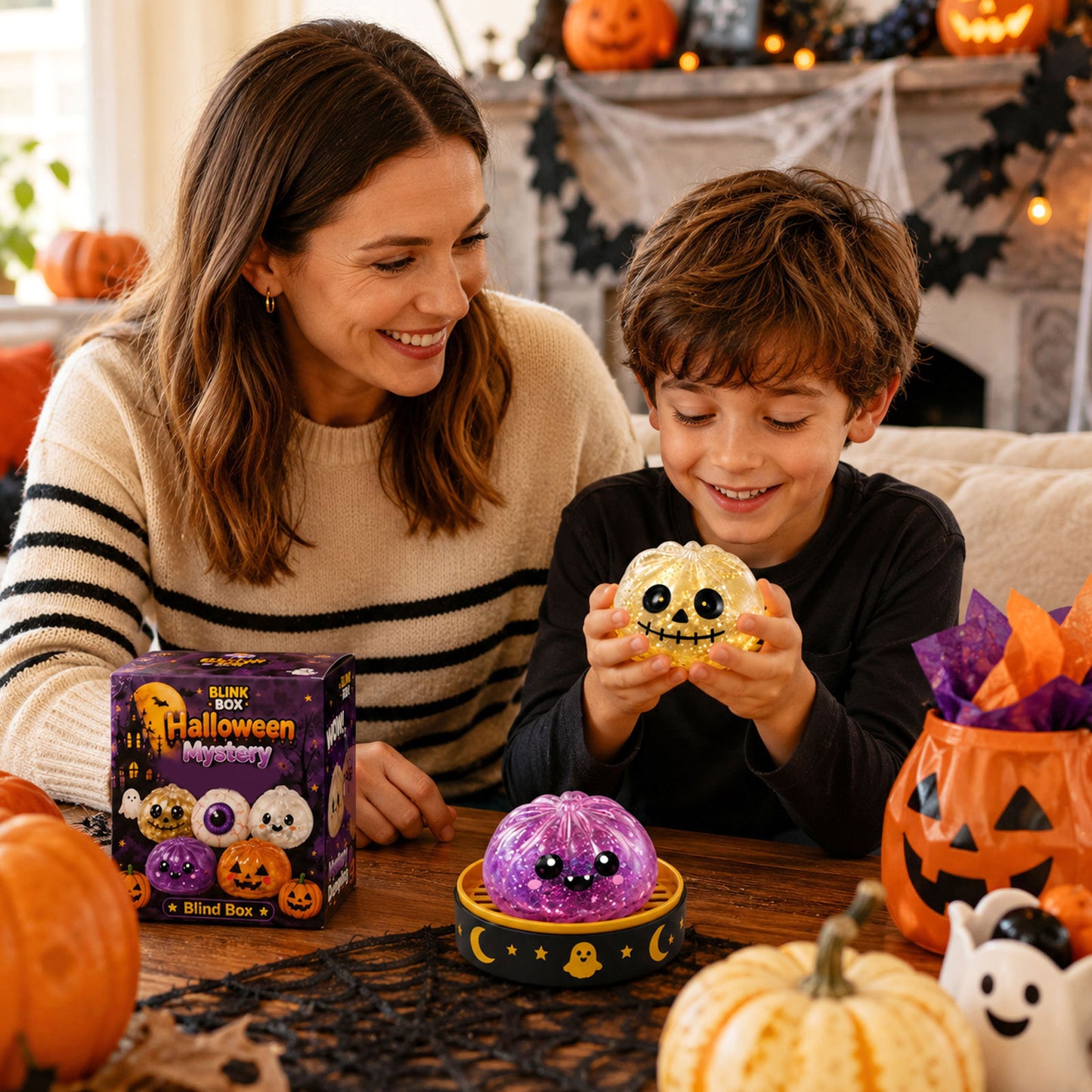 🎃 Halloween Dumpling Squishy™ – Choose Your Character (No Blind Box)