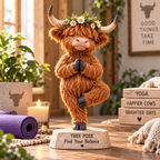🧘 Find Your Balance – Meet Your Fluffy Little Highland Cow 🐮✨