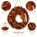 🐴🤎Rustic Horse Head Wreath – Western Farmhouse Wall & Door Decor