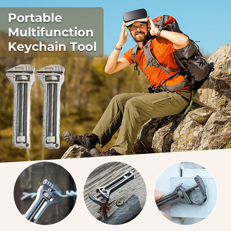 Portable Multifunction Keychain Tool Combines a Cutter, Screwdriver, and Everyday Utility Functions for Camping and Daily Use