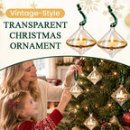 🎄 Vintage Transparent Christmas Tree Ornaments