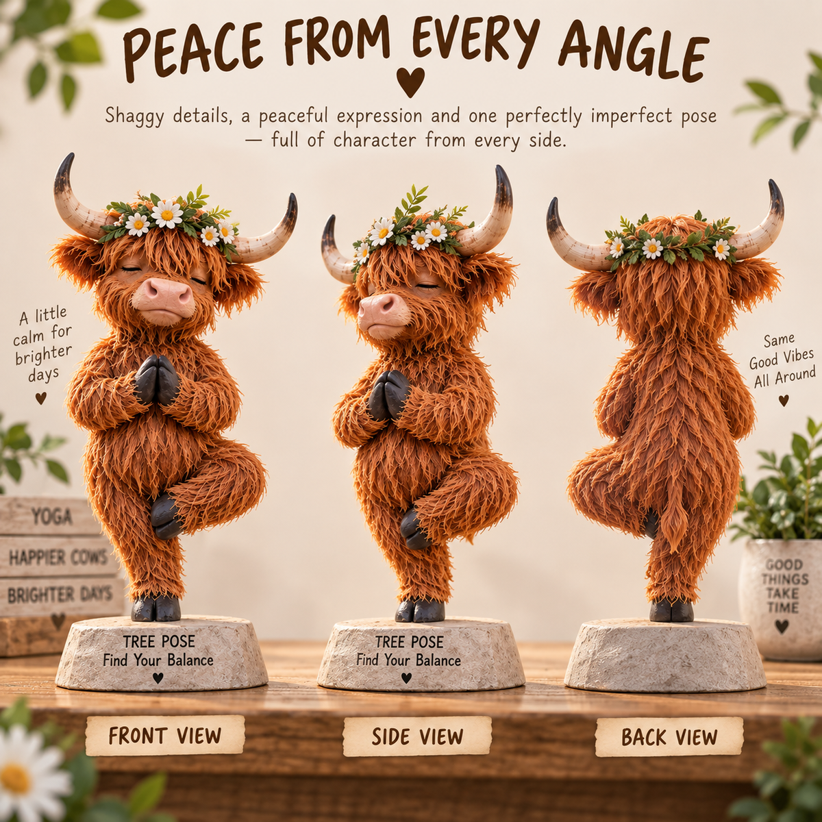 🧘 Find Your Balance – Meet Your Fluffy Little Highland Cow 🐮✨