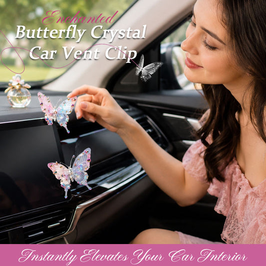 🔥 Enchanted Butterfly Crystal Car Vent Clip