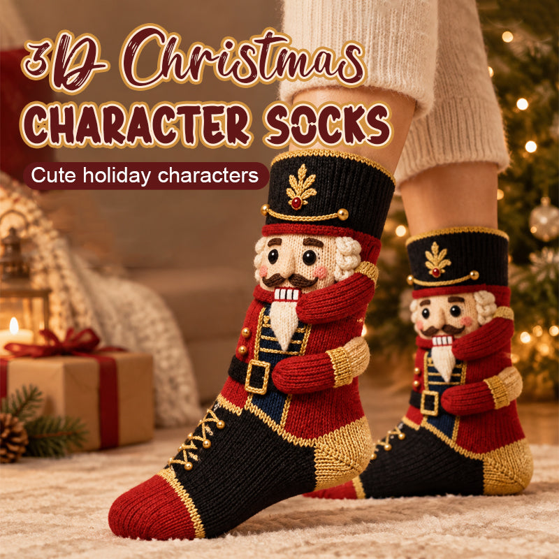 3D Hugging Christmas Socks 🎅 Cute Knit Holiday Socks 5 Designs