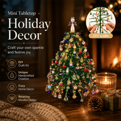 🎄 Handmade Elegant Beaded Mini Christmas Tree