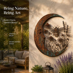 🌙 Enchanted Moon Garden Wall Art – Nature Inspired Metal Wall Decor for Home & Garden