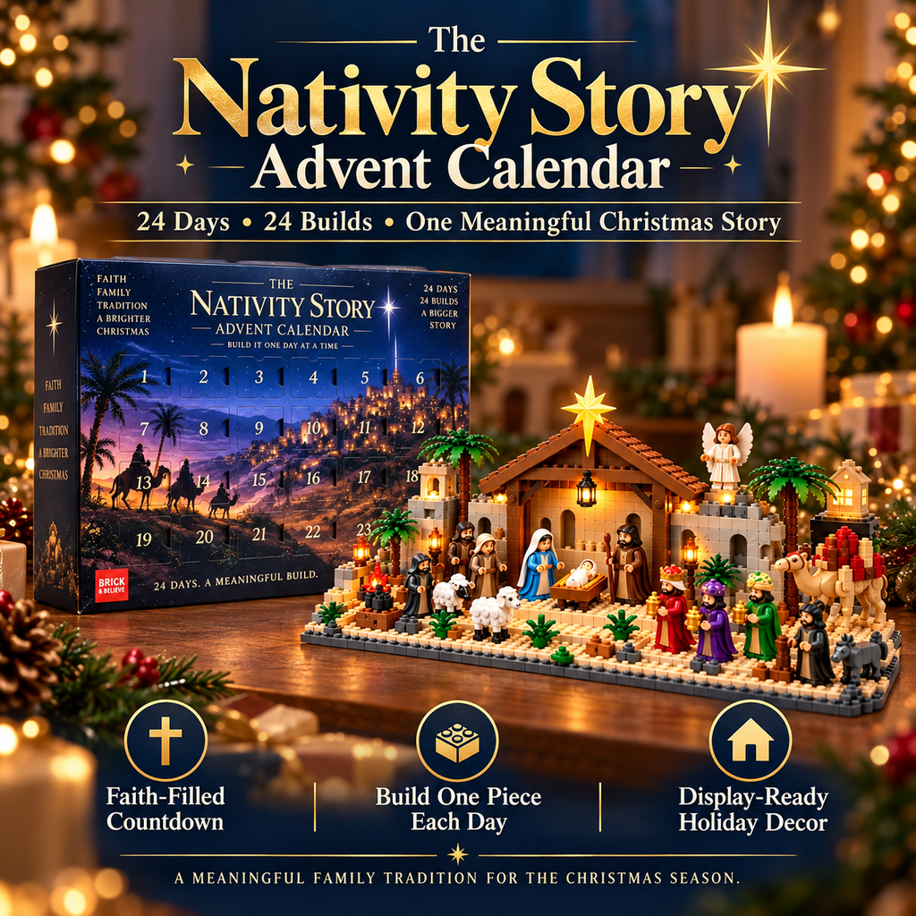 ✝️🎄 Nativity Advent Calendar – 24-Day Buildable Christmas Nativity Set