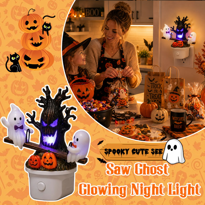 Spooky Cute See-Saw Ghost Glowing Night Light 🎃👻