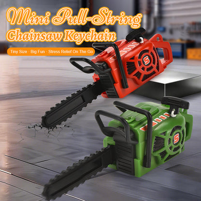 Mini Pull-String Chainsaw Keychain