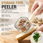 Storage Peeler with Storage Box Anti-splash Peeler