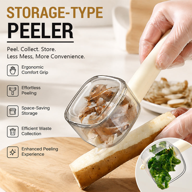 Storage Peeler with Storage Box Anti-splash Peeler