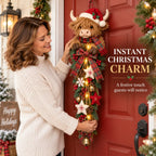 Highland Cow Christmas hanging decoration
