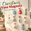 🎄🏺 Christmas Mini Vase Fridge Magnet — Festive 3D Holiday Accent for Magnetic Surfaces
