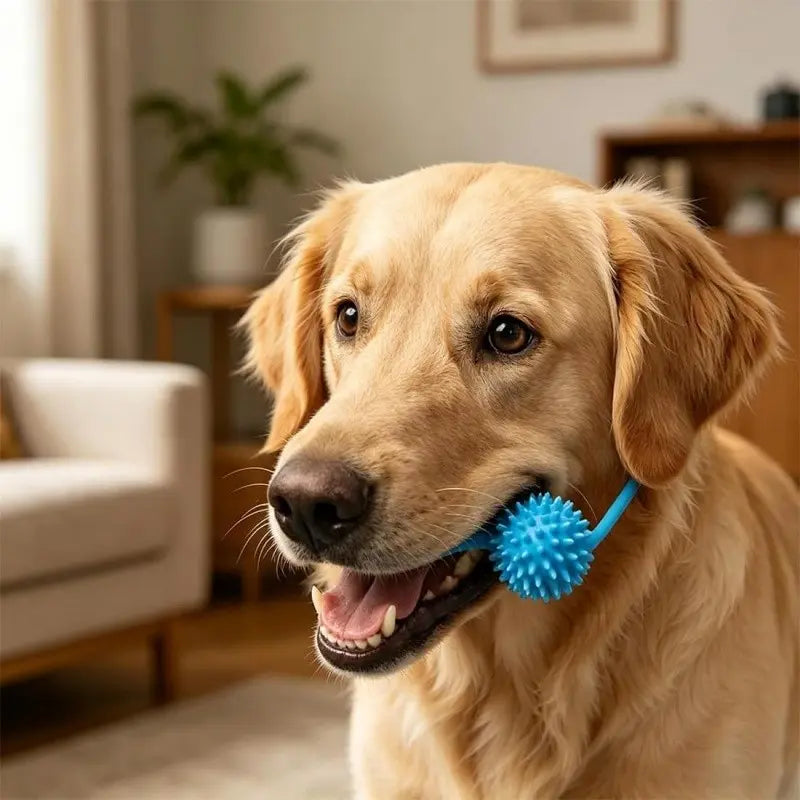 Adjustable Neck Strap Dog Tooth Cleaning Chew Stick