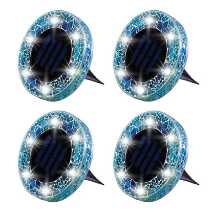 ✨ EDITORS' PICK: 50% OFF丨🌙 Solar Mosaic Disk Garden Lights