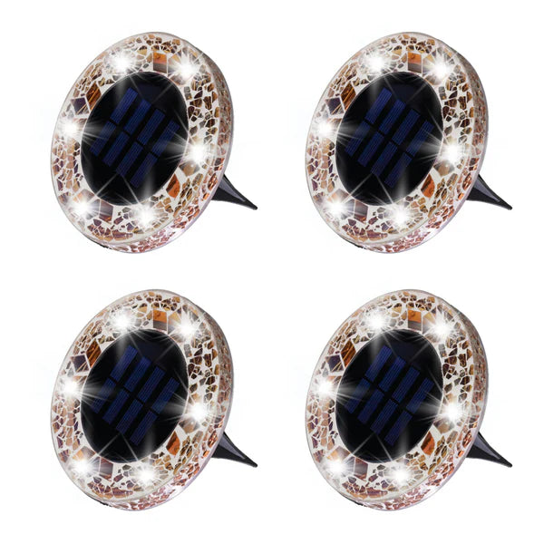 ✨ EDITORS' PICK: 50% OFF丨🌙 Solar Mosaic Disk Garden Lights