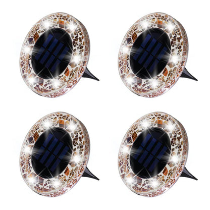 ✨ EDITORS' PICK: 50% OFF丨🌙 Solar Mosaic Disk Garden Lights