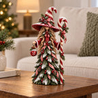 Candy Cane Keeper Christmas witch figurine