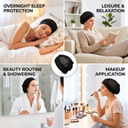 🧶 Wide-Band Crochet Hair Net | 💨 Breathable Stretch Sleep & Beauty Hair Cap