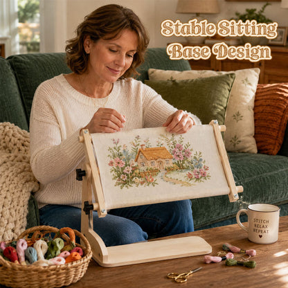 💥LAST DAY 49% OFF - Adjustable Tabletop Embroidery Stand – Cross Stitch Frame Holder