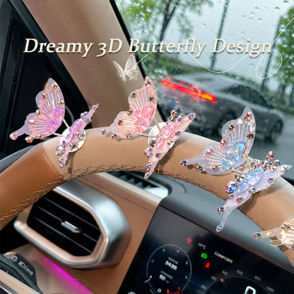 🔥 Enchanted Butterfly Crystal Car Vent Clip